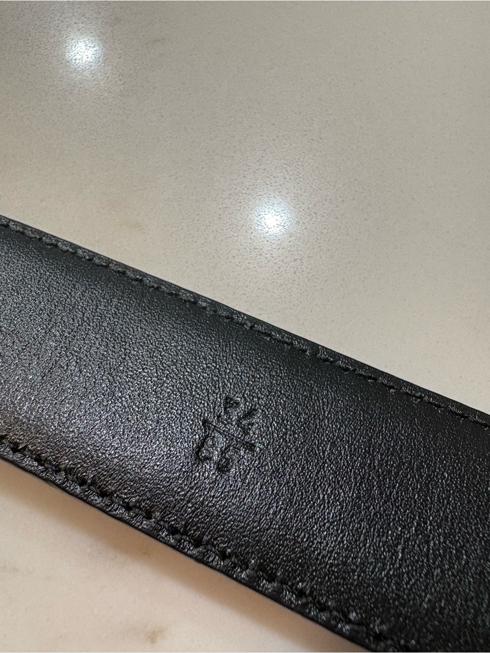Prada Black Leather Belt with Silver-Tone Buckle - Picture 7 of 12